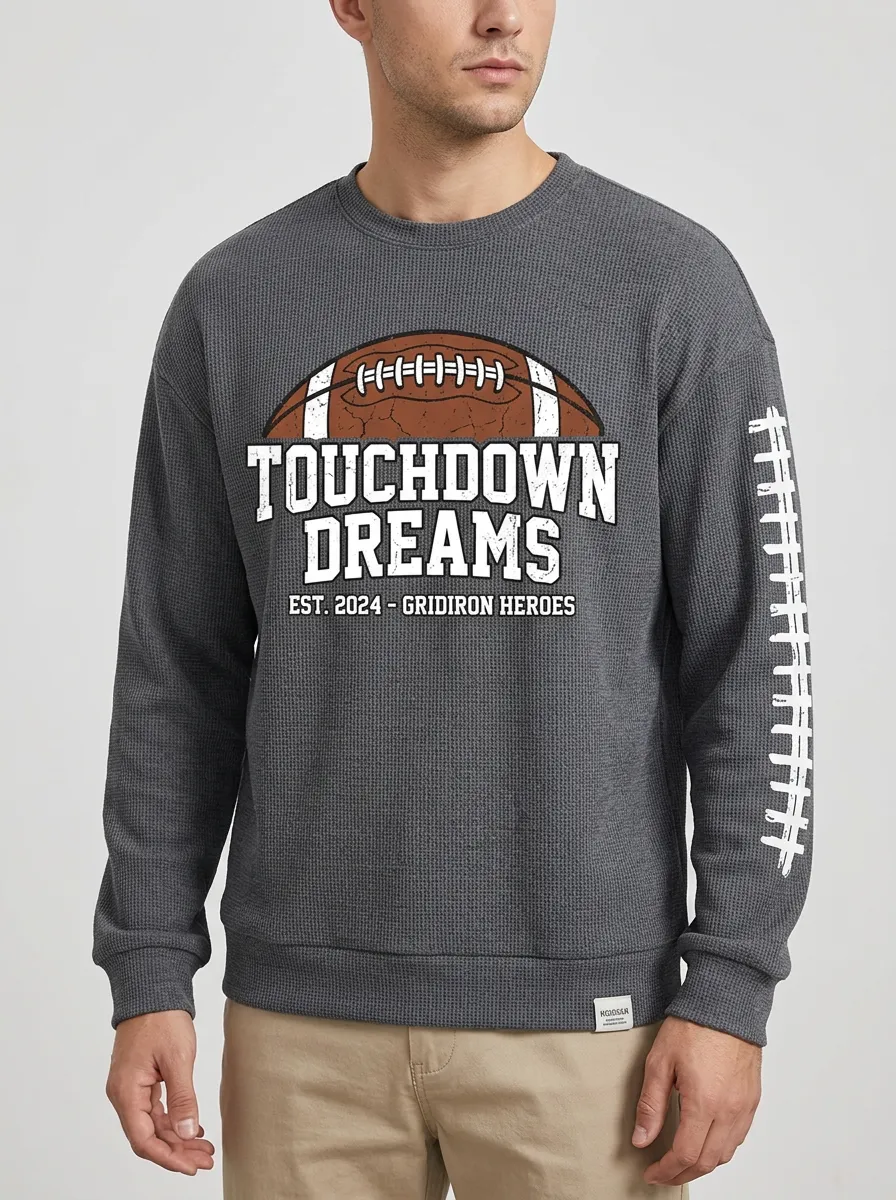 Football Graphic Casual Hoodie