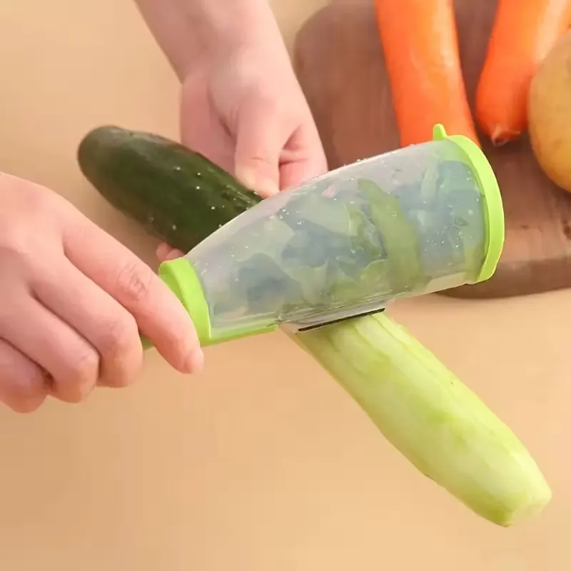Vegetable Peeler with Peel Container