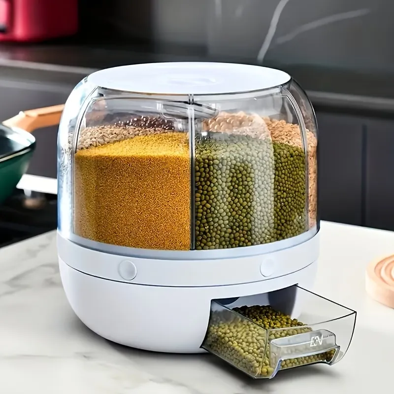 Rotating Grain Storage Container
