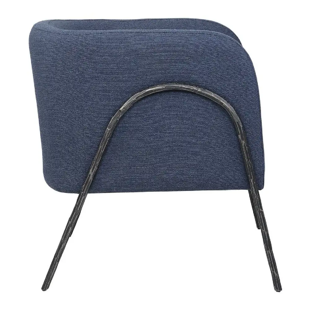 Barrel-Back Scandinavian Accent Chair
