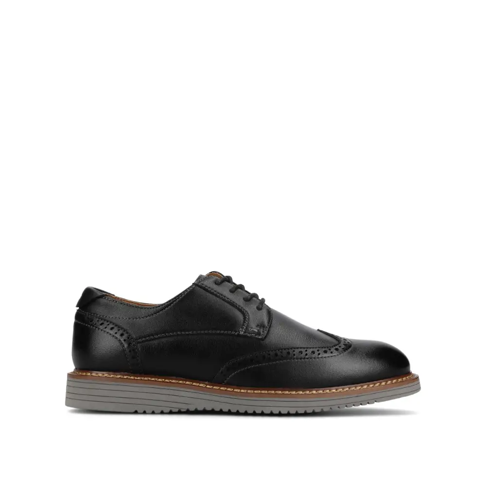 Brogue Detail Slip On Leather Shoes