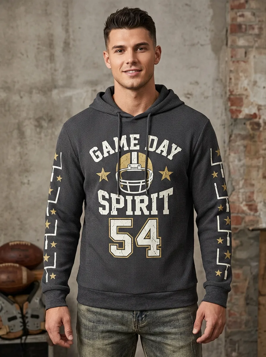Men's Football Game Day Spirit Helmet Hoodie
