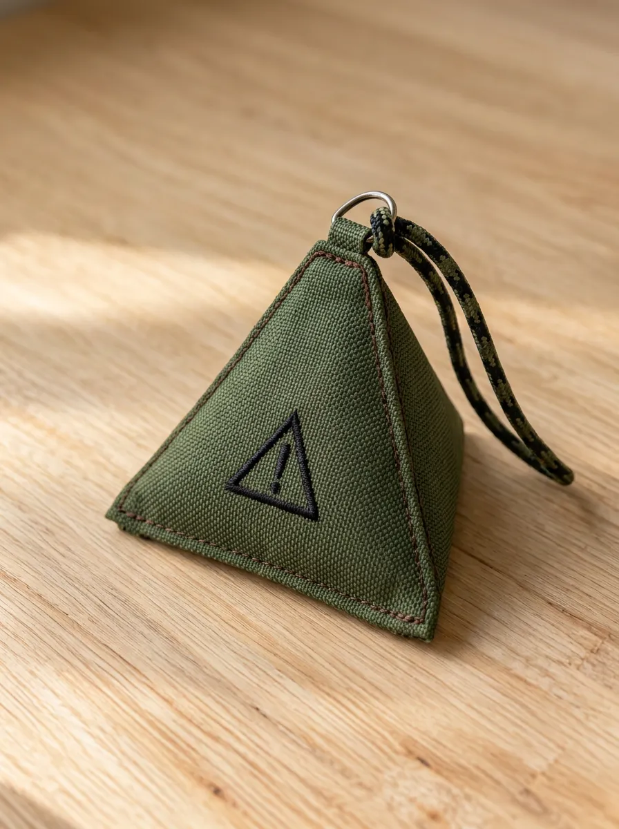 Warning Sign Embroidered Canvas Mouse Repellent Pouch