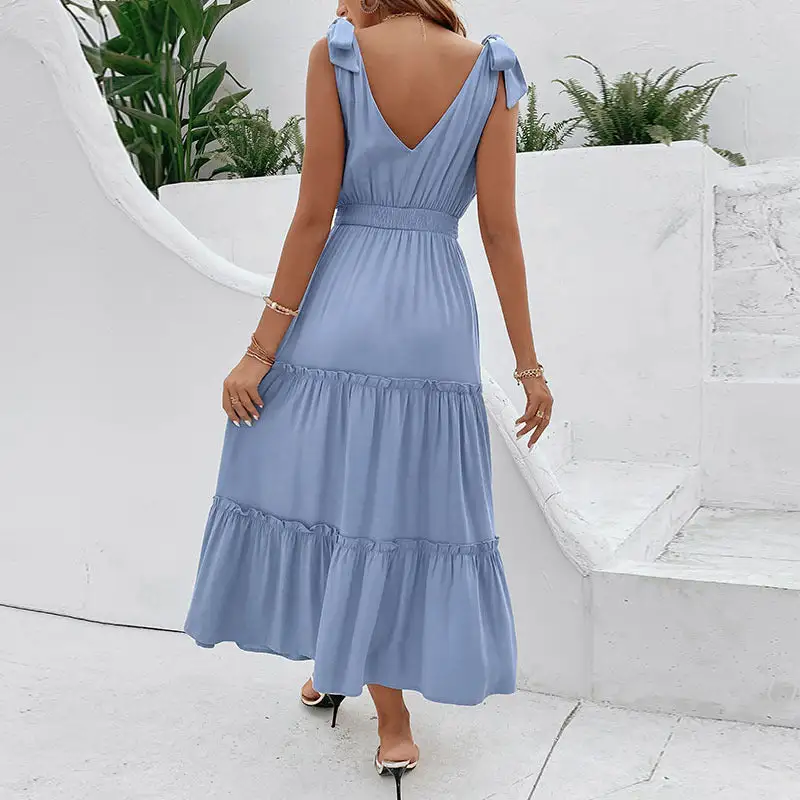 Women's Wrap V-Neck Summer Dress
