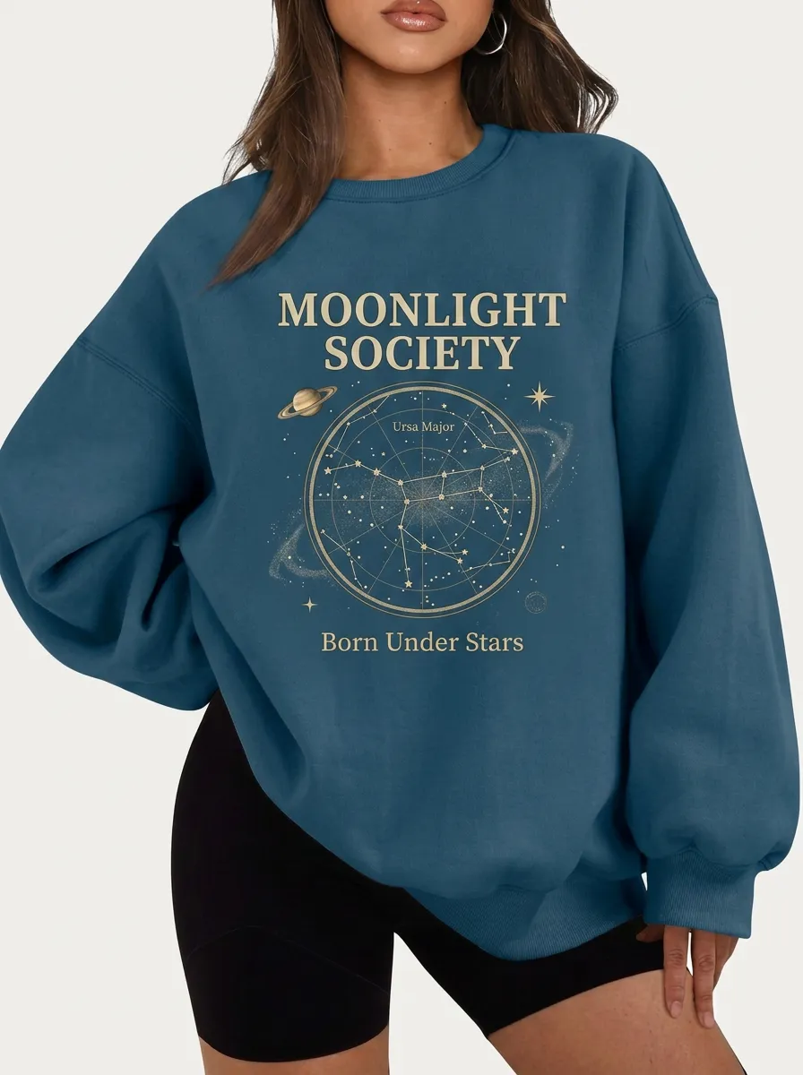 Women's Astronomy Lover Ursa Major Constellation Printed T-shirt