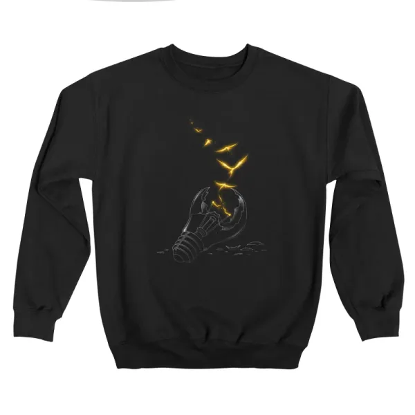 Imaginative Broken Bulb And Birds Sweatshirt