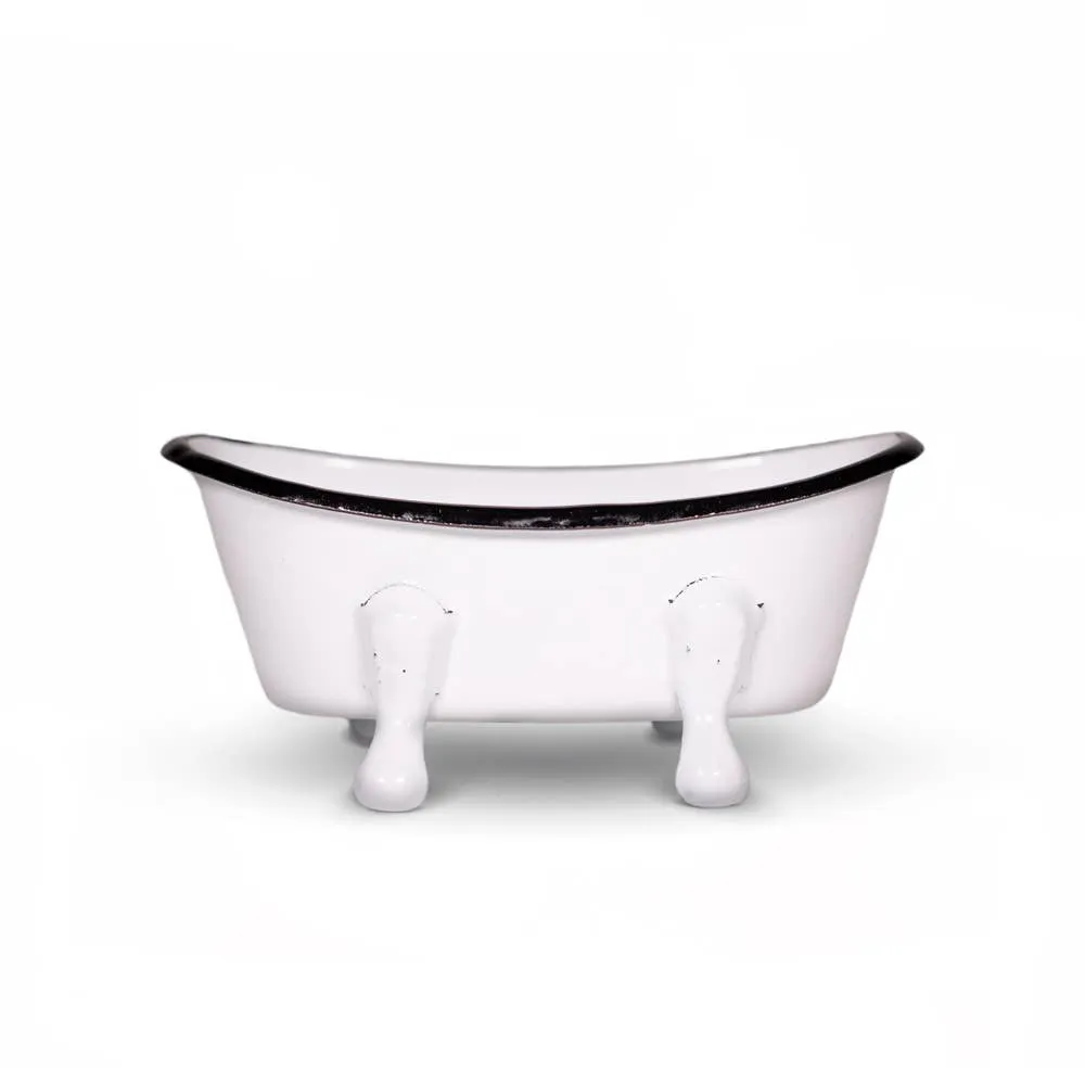 Distressed Metal Bathtub Soap Dish