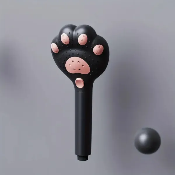 A Handheld Shower Head With A Cat Paw Design Appearance