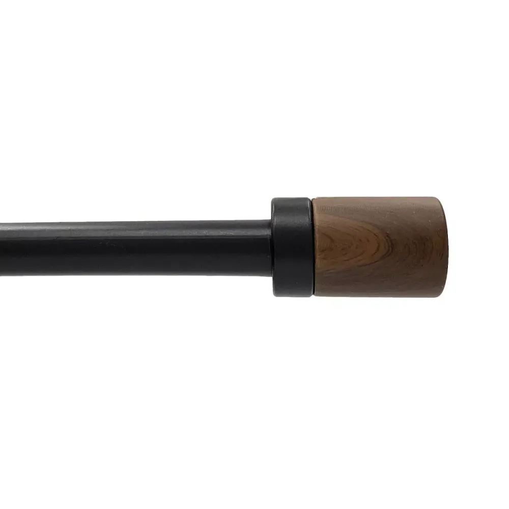 Adjustable Cylinder Finial Metal Alloy Curtain Rod