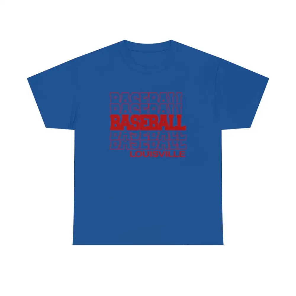 Baseball Louisville in Modern Stacked Lettering T-Shirt
