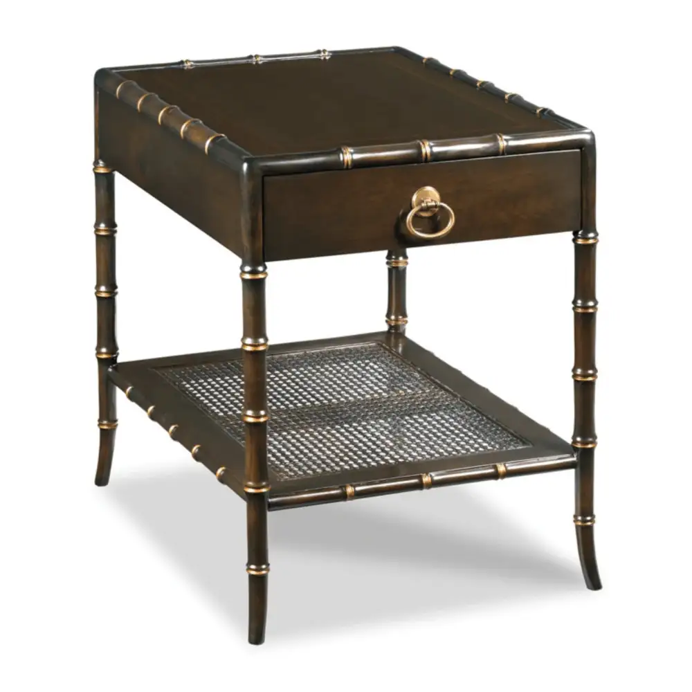 Sculpted Bamboo Side Table