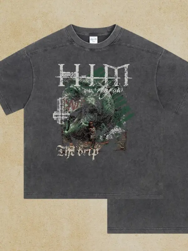 Loose Fit Graphic Crew Neck Half Sleeve Tee