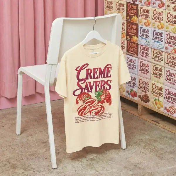 Cream Swirl Cotton Tee