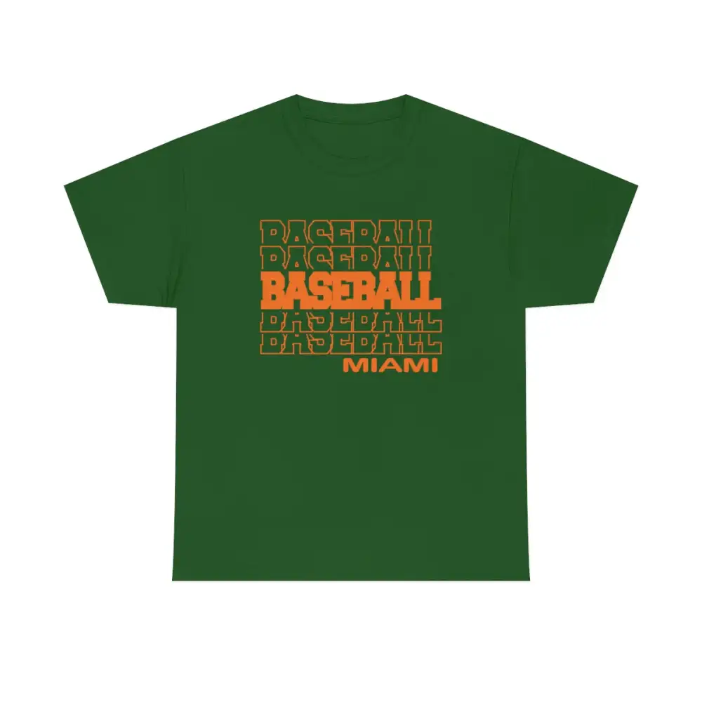 Baseball  Miami (FL) in Modern Stacked Lettering
