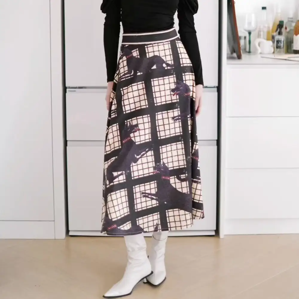 Minimal Garden Everyday Casual Plaid Skirt
