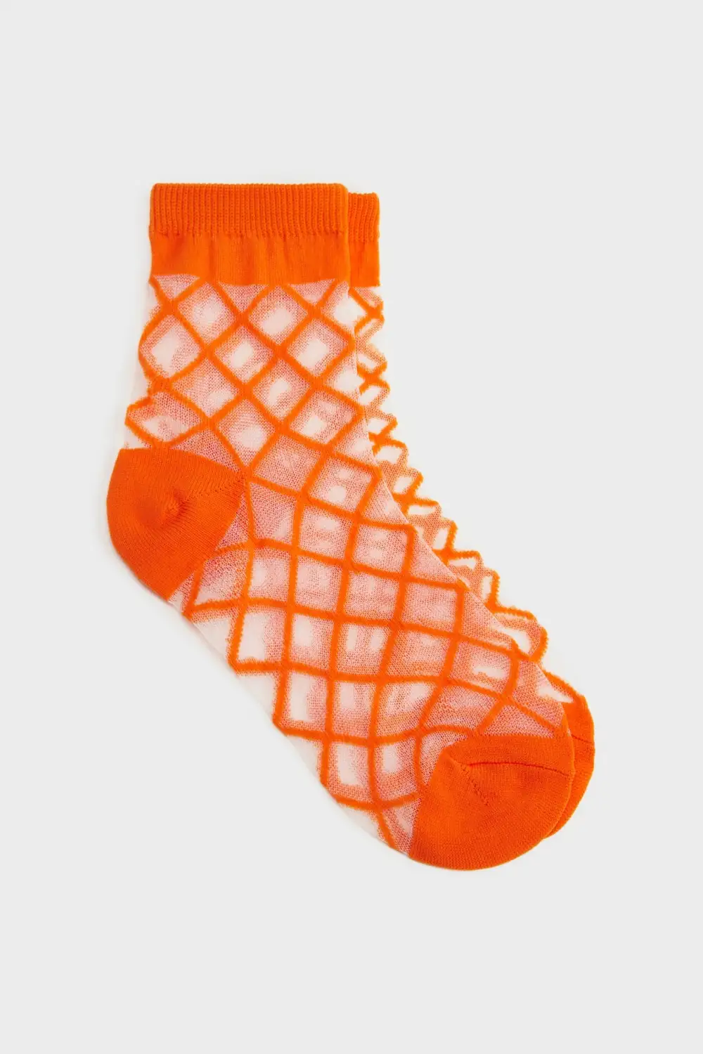 Refined Sheer Criss Cross Socks