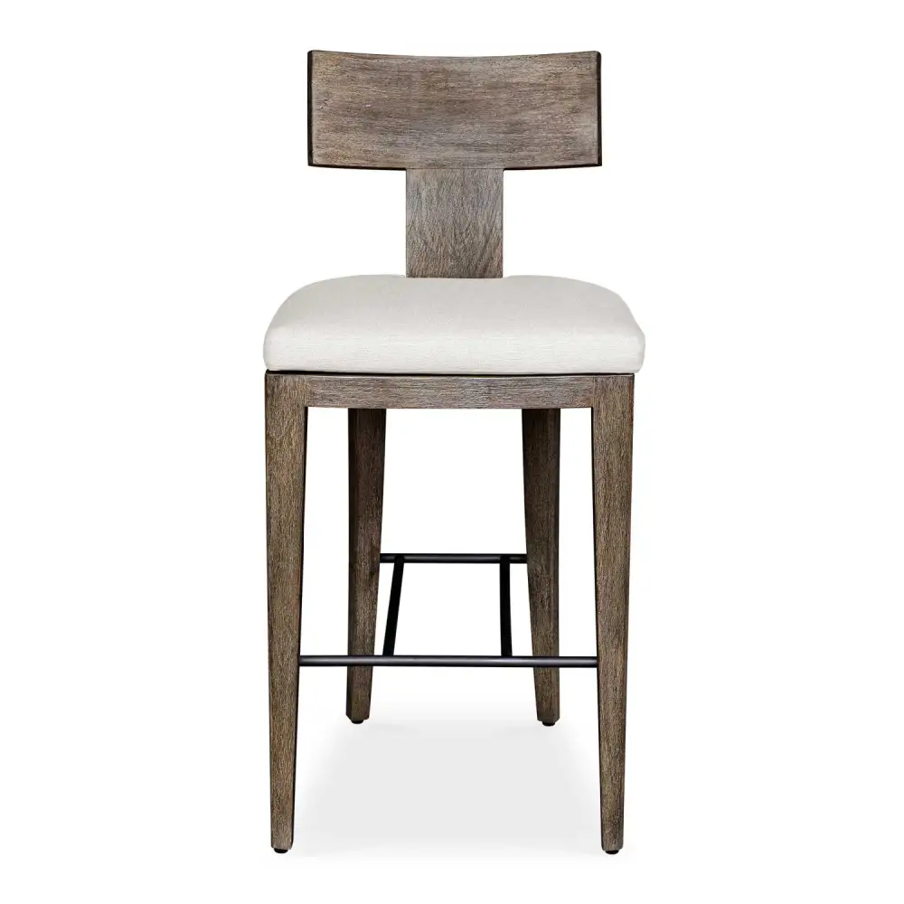Mahogany T-Shaped Outdoor Bar Stool
