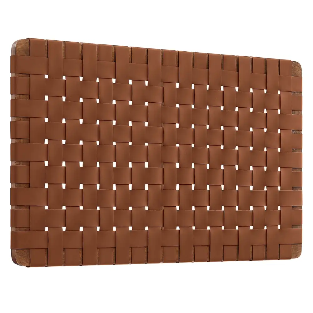 Wall Mounted Weave Wall Mount Vegan Leather Headboard
