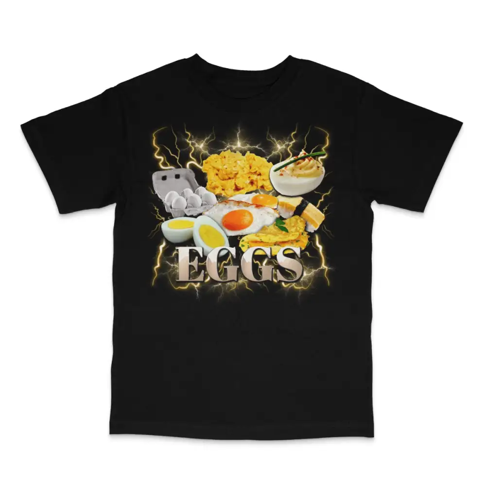 Retro Parody Egg Stem Print T-Shirt