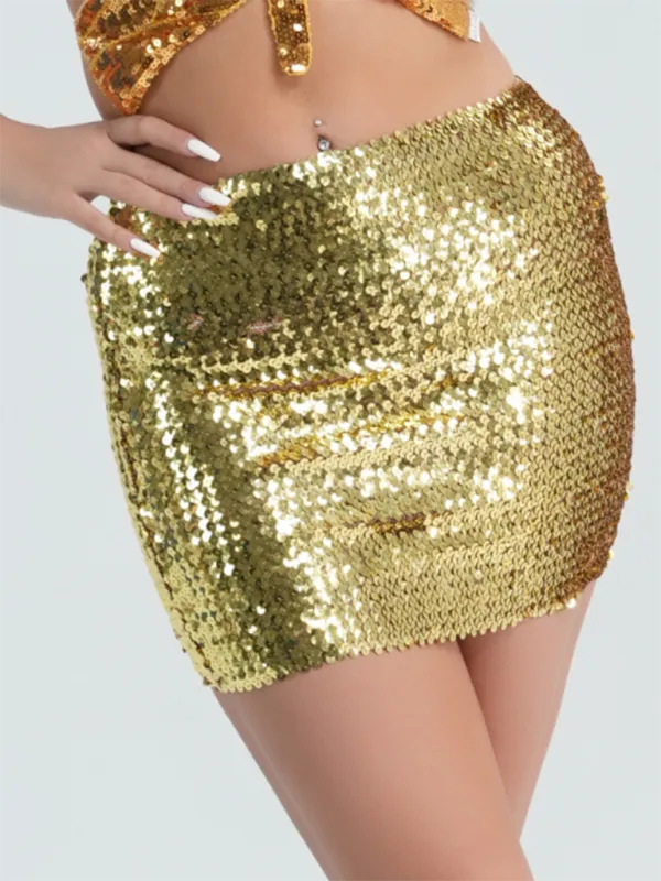 Wearable Knit Sequined Skirt
