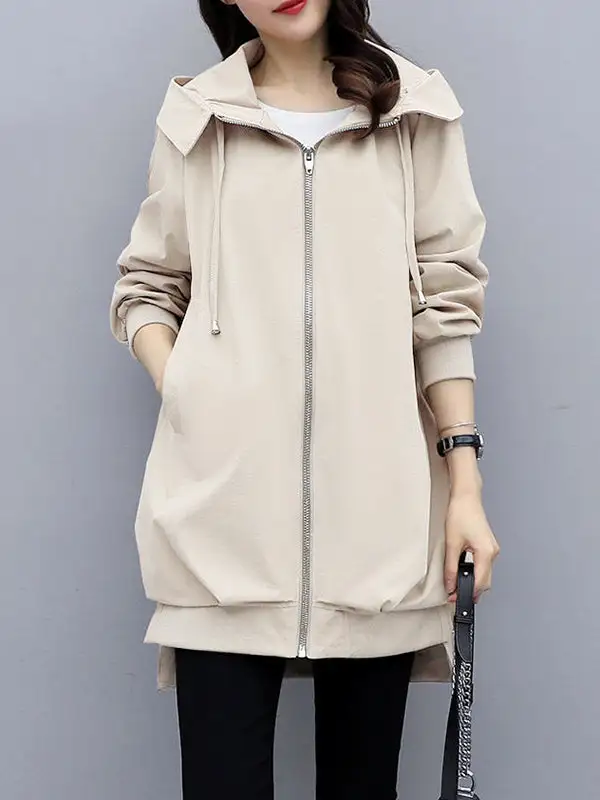 Hooded Zip Front Jacket Essential