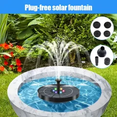 Multi-Color Solar Water Fountain