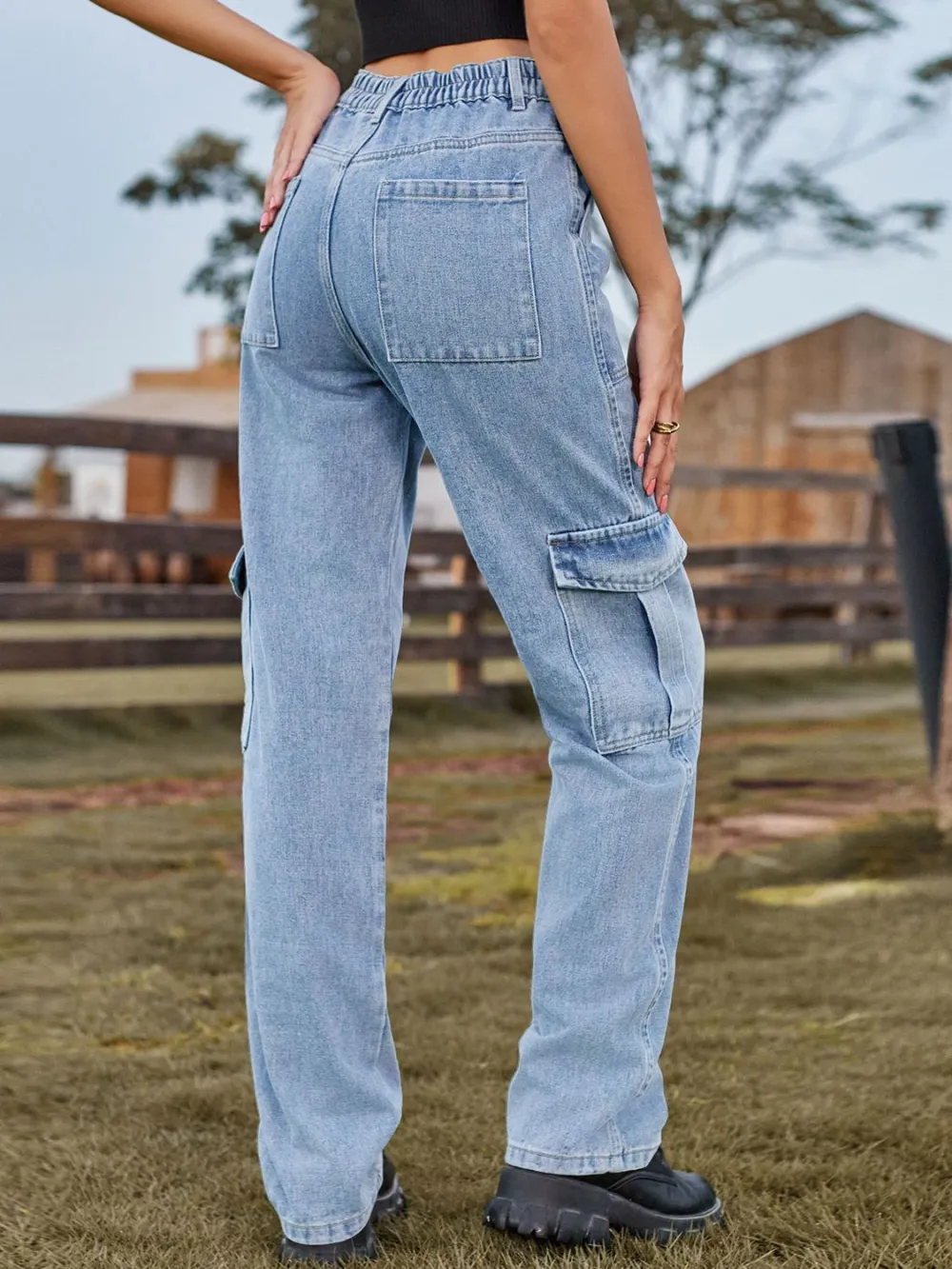 Polished Layered Denim Jeans