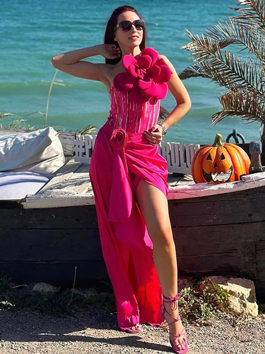 Celeste 3D Floral Embellished Swimsuit Set