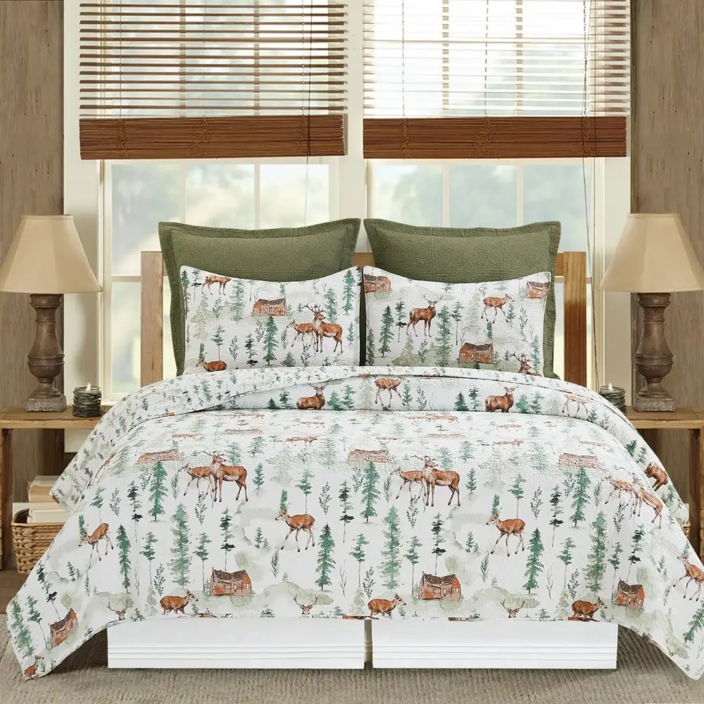 Distinctive Reversible Quilted Quilt Set
