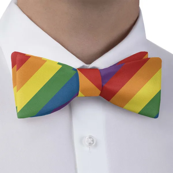 Pride Flag Pattern Bow Tie