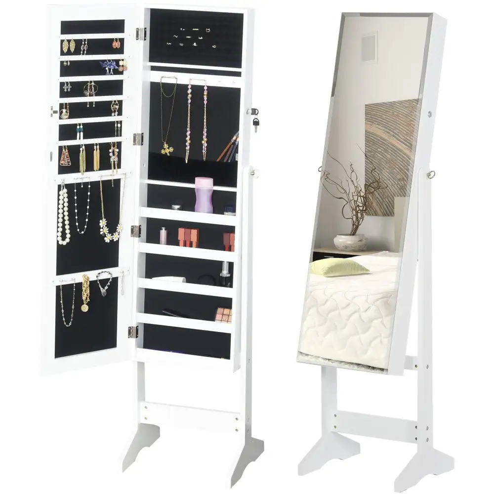 Lockable Standing Jewellery Cabinet