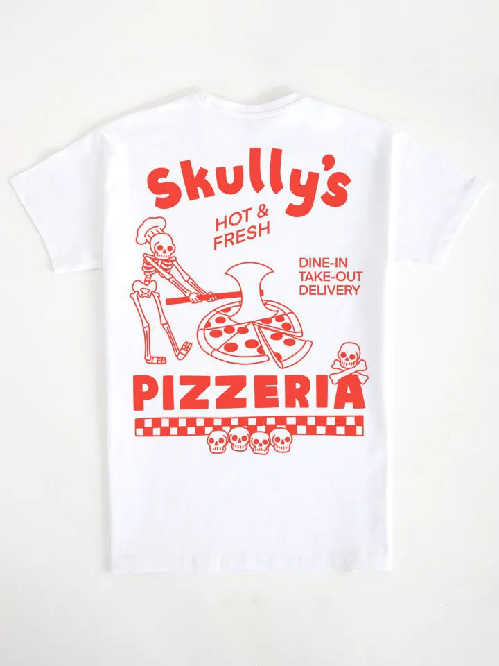 Casual Style Art Graphic White T-Shirt