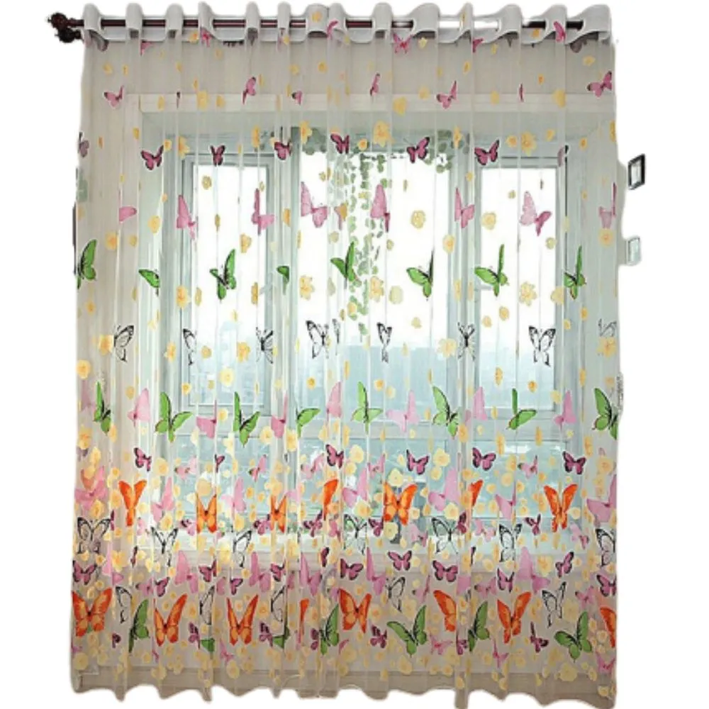 Sheer Butterfly Modern Curtain Panel