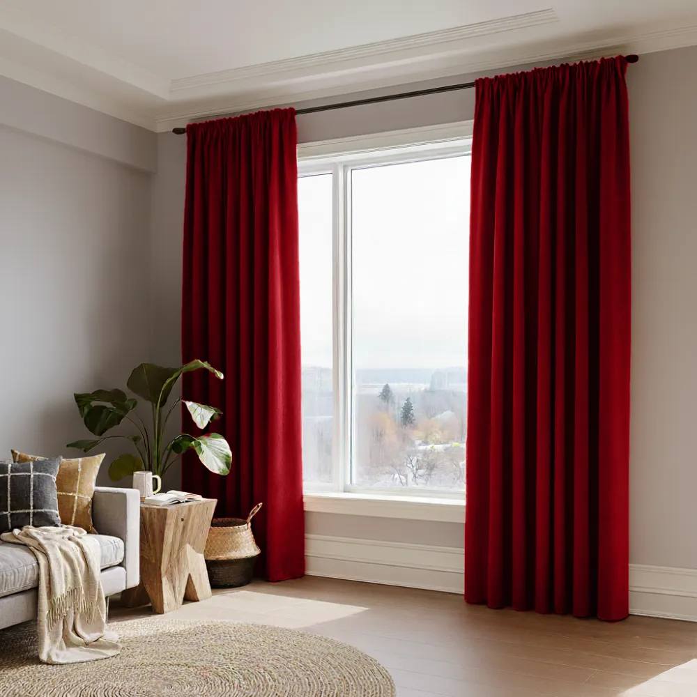 Velvet Rod Pocket Lined Curtain