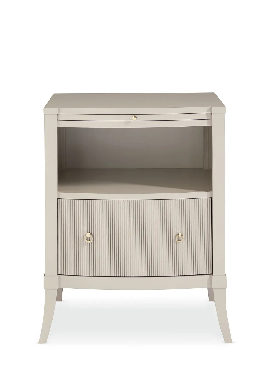 Rounded Refined Storage Nightstand