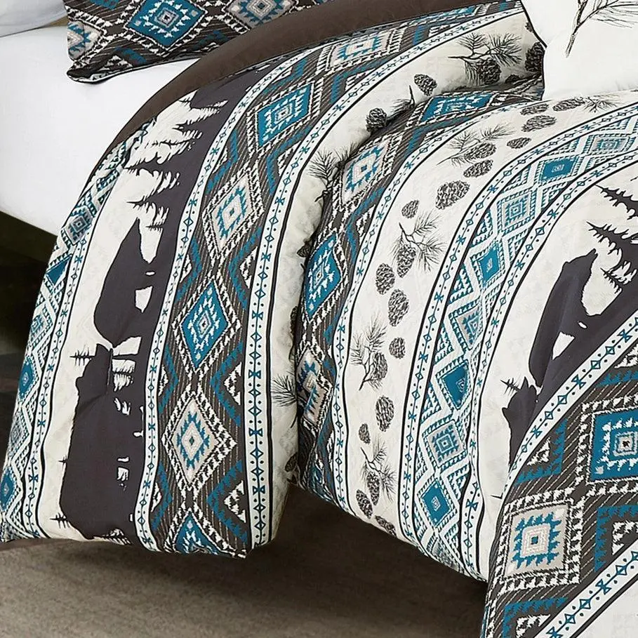 Animal Motif Pine Motif Comforter Set