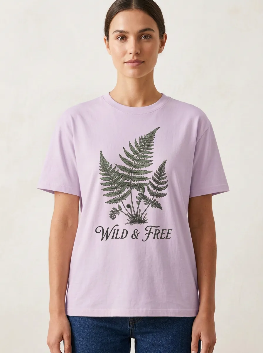 Nature Lover Wild And Free Fern T-Shirt