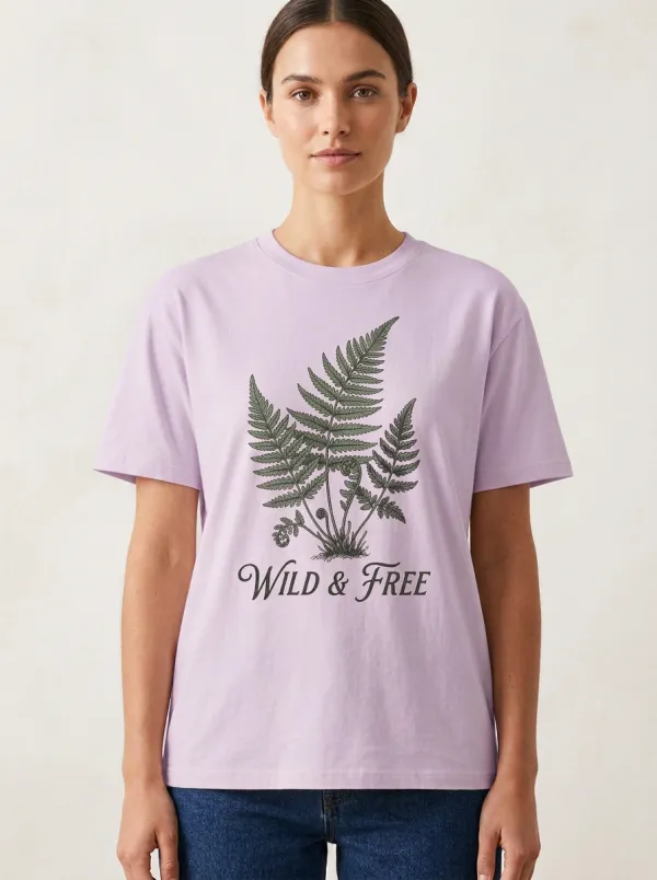 Nature Lover Wild And Free Fern T-Shirt