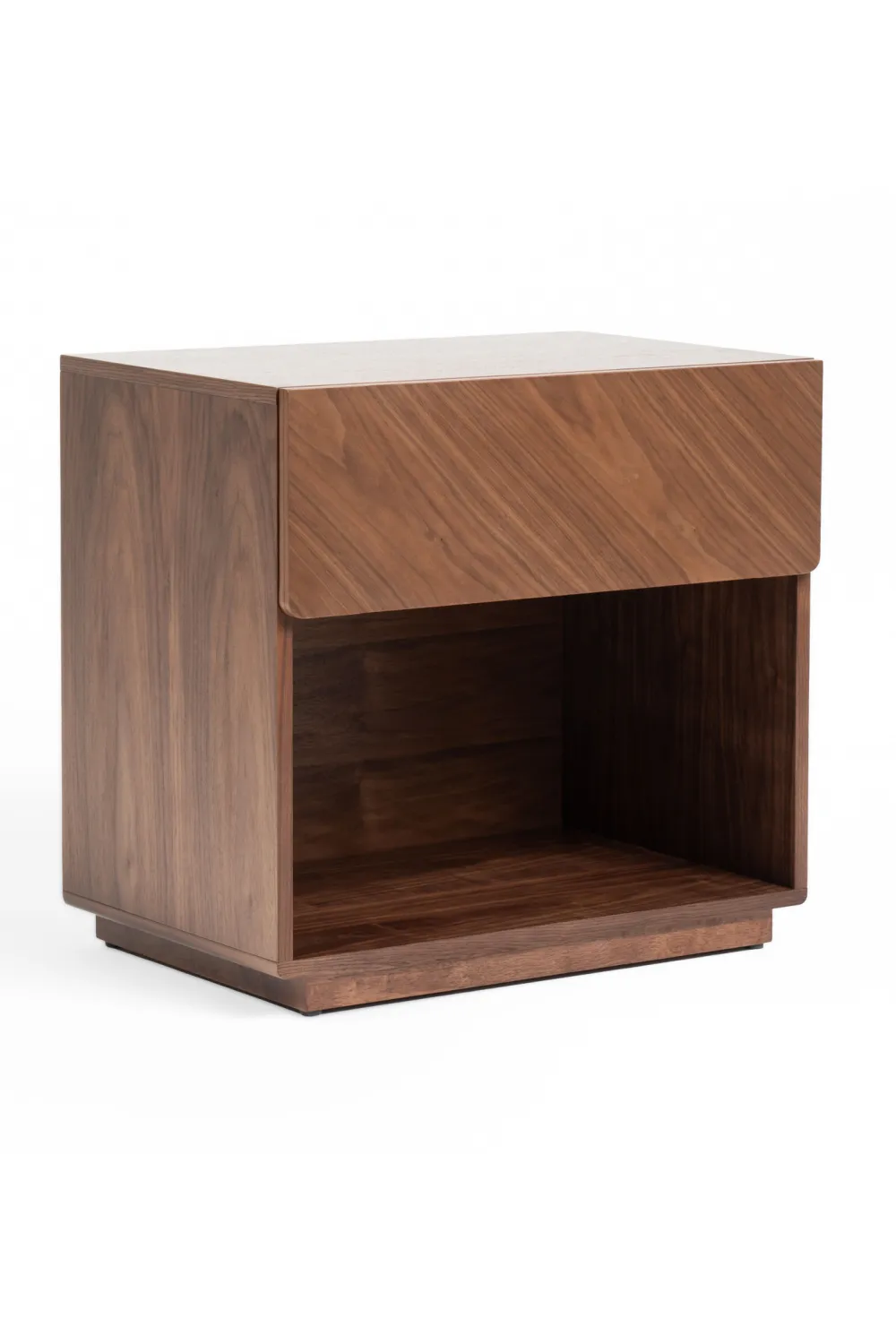 Walnut Veneer Drawer Nightstand