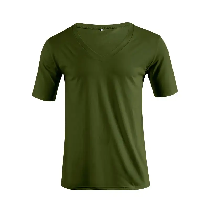 Men's V-Neck T-Shirt Fine Jersey With Slim Silhouette And Flat Seams