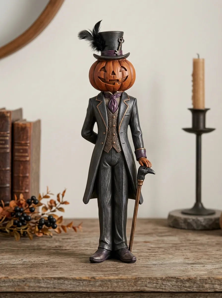 Halloween Gothic Pumpkin Gentleman Figurine