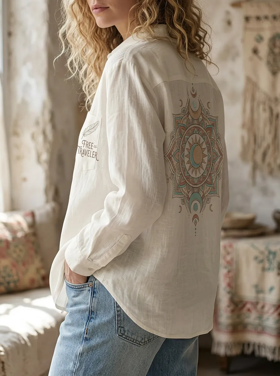 Free Traveler Boho Casual Shirt