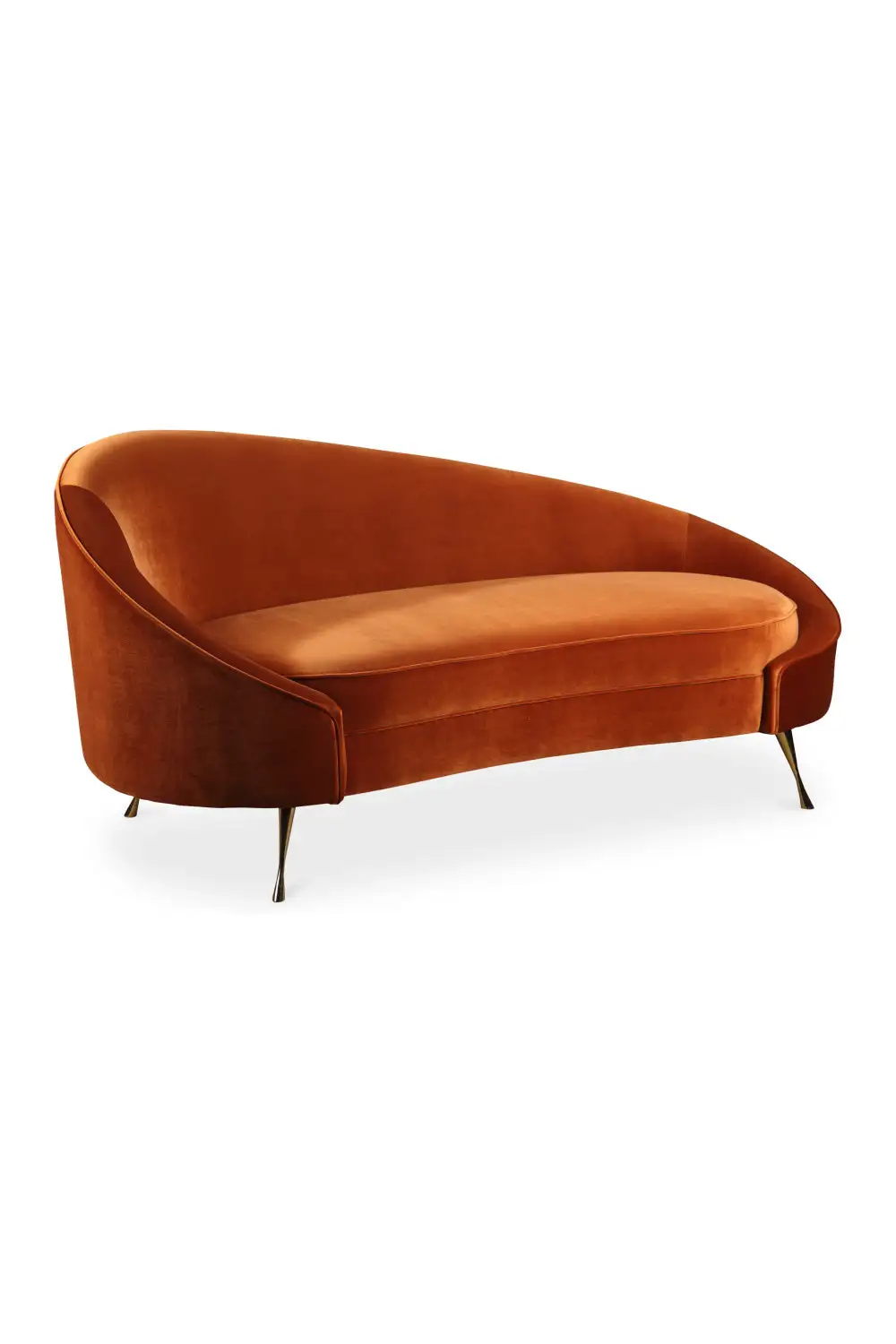 Textured Curved Upholstered Chaise Lounge
