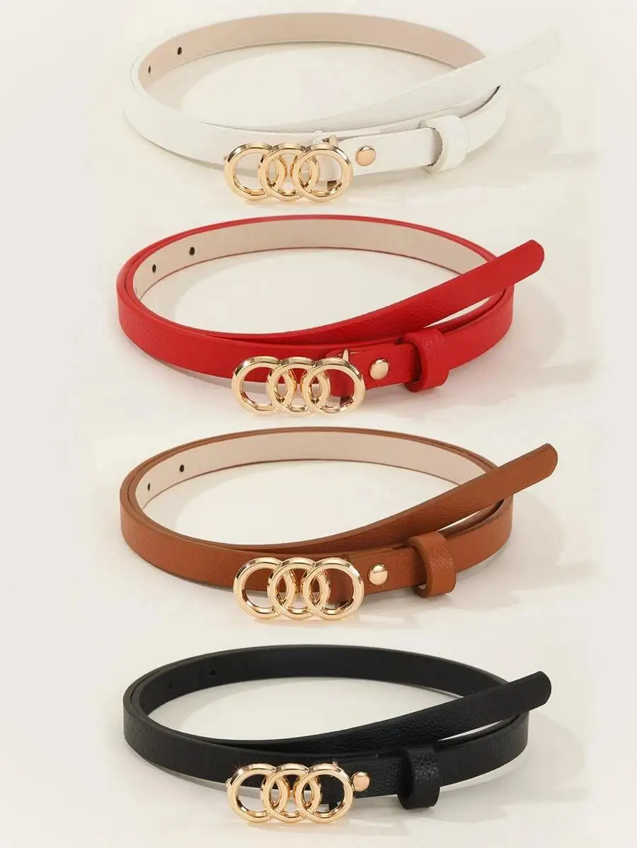 Smooth Mid Width Buckle Belt