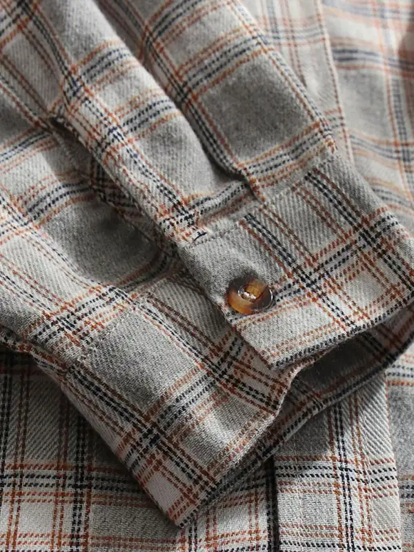 Button-Down Hooded Collared Cotton Jacket