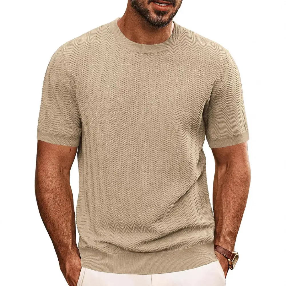 Men's Structured Round Neck T-Shirt