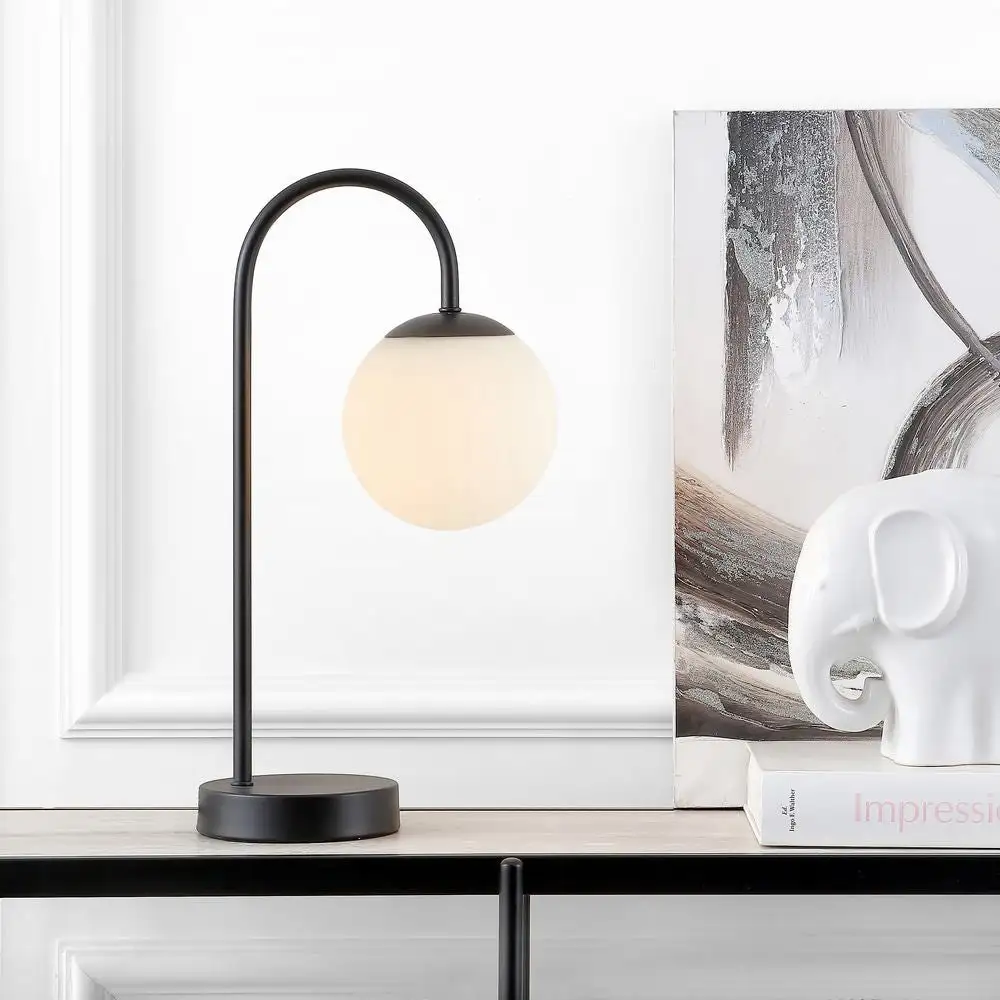 Iron Glass Minimalist Mid-Century Globe LED Table Lamp