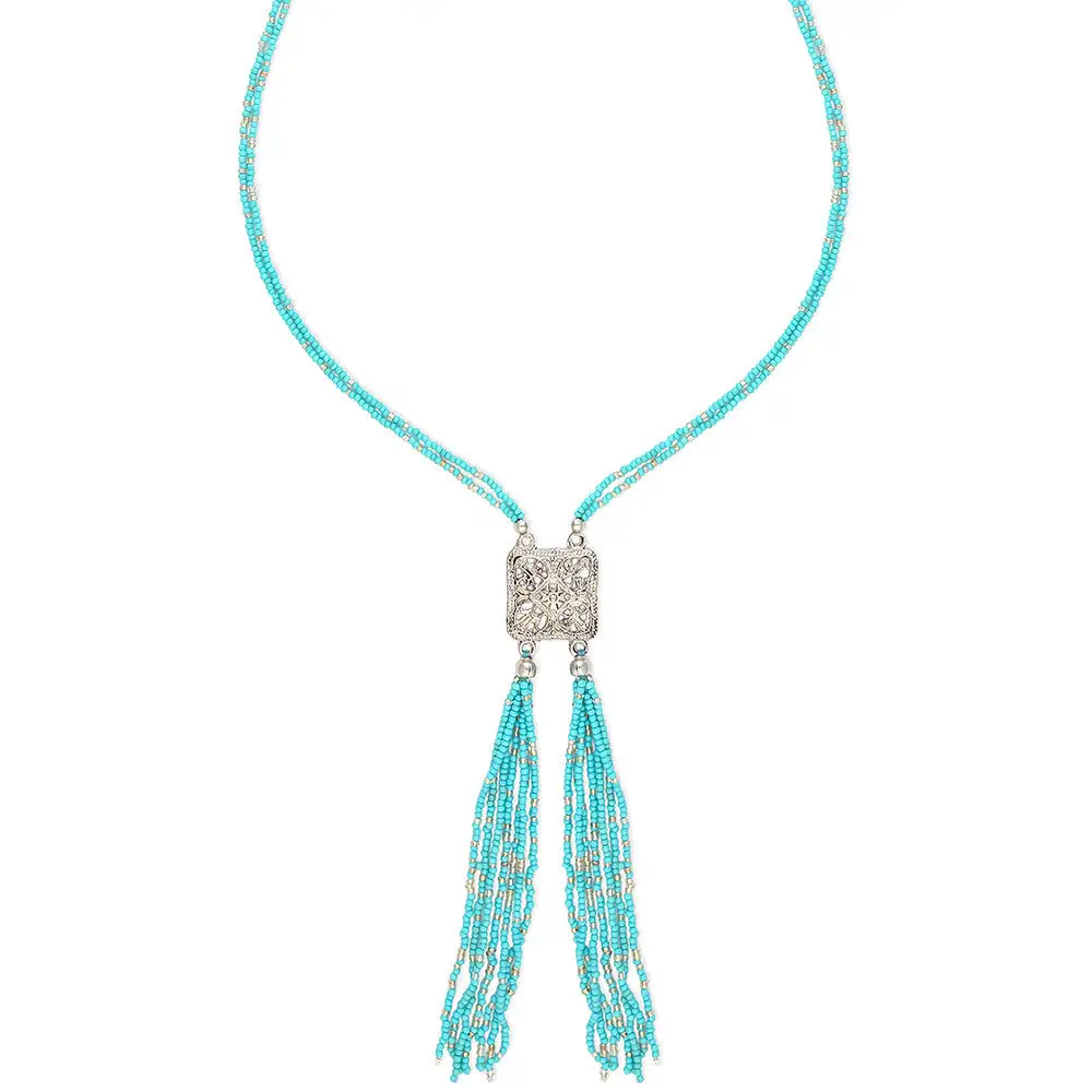 Nature Inspired Necklace with Beaded Detail