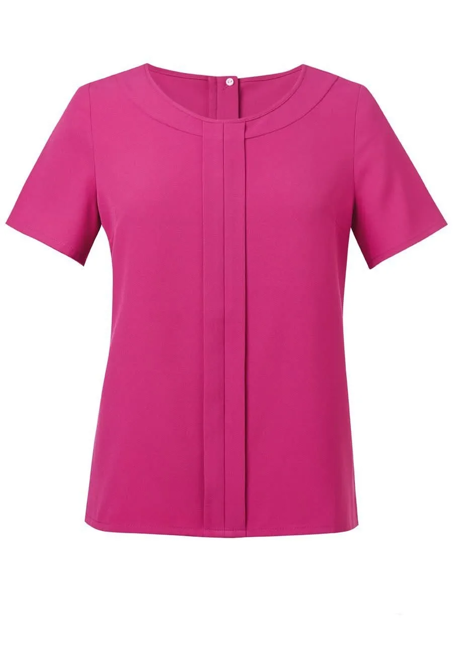 Women's Crepe De Chine Plain Tailored Fit Blouse