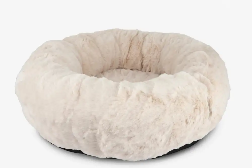 Round Plush Pet Lounge Bed